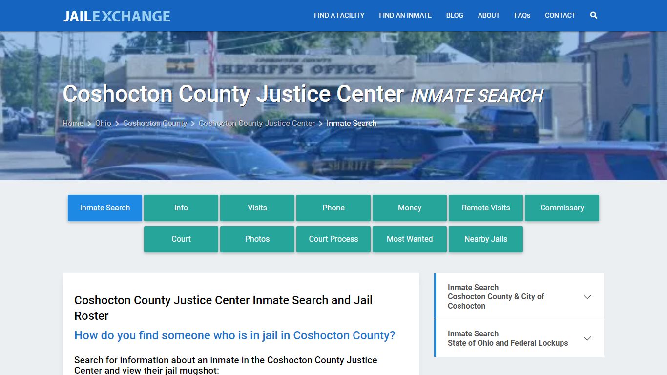 Coshocton County Justice Center Inmate Search - Jail Exchange